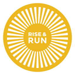 Insignia del sol corriendo plana Diseño PNG