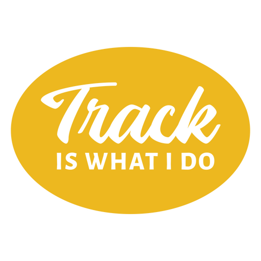 Running track cut out badge PNG Design