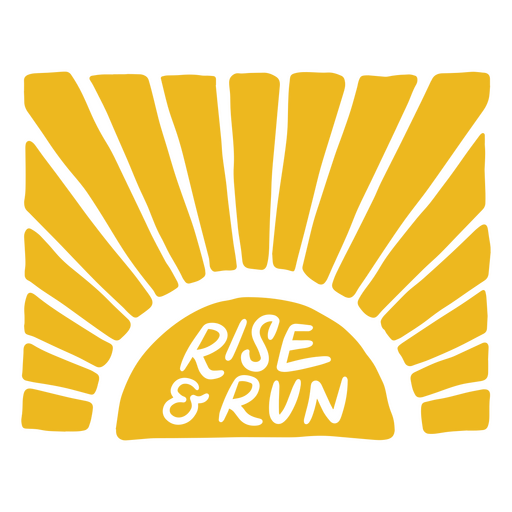 Insignia de carrera plana Rise & Run Diseño PNG