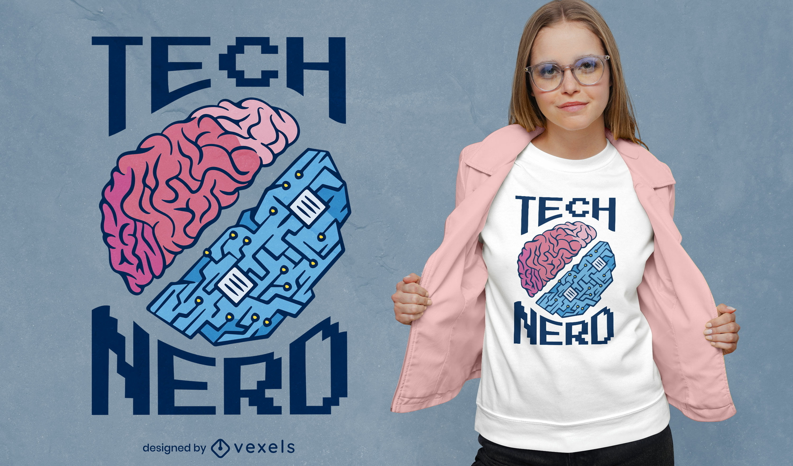 Design de camisetas com tecnologia digital do cérebro