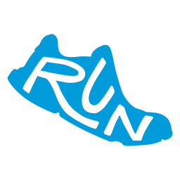 Running shoe cut out badge PNG Design