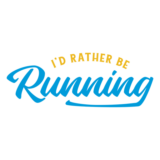 Running quote lettering badge PNG Design