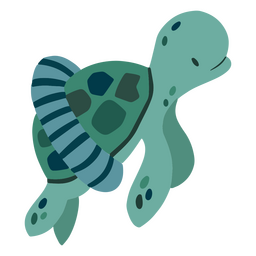 Schildkröte mit Tutu flach PNG-Design