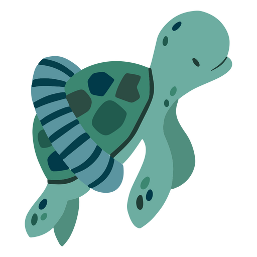 Turtle with tutu flat PNG Design