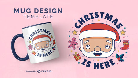Weihnachtsmann-Cartoon-Weihnachtsbecher-Design