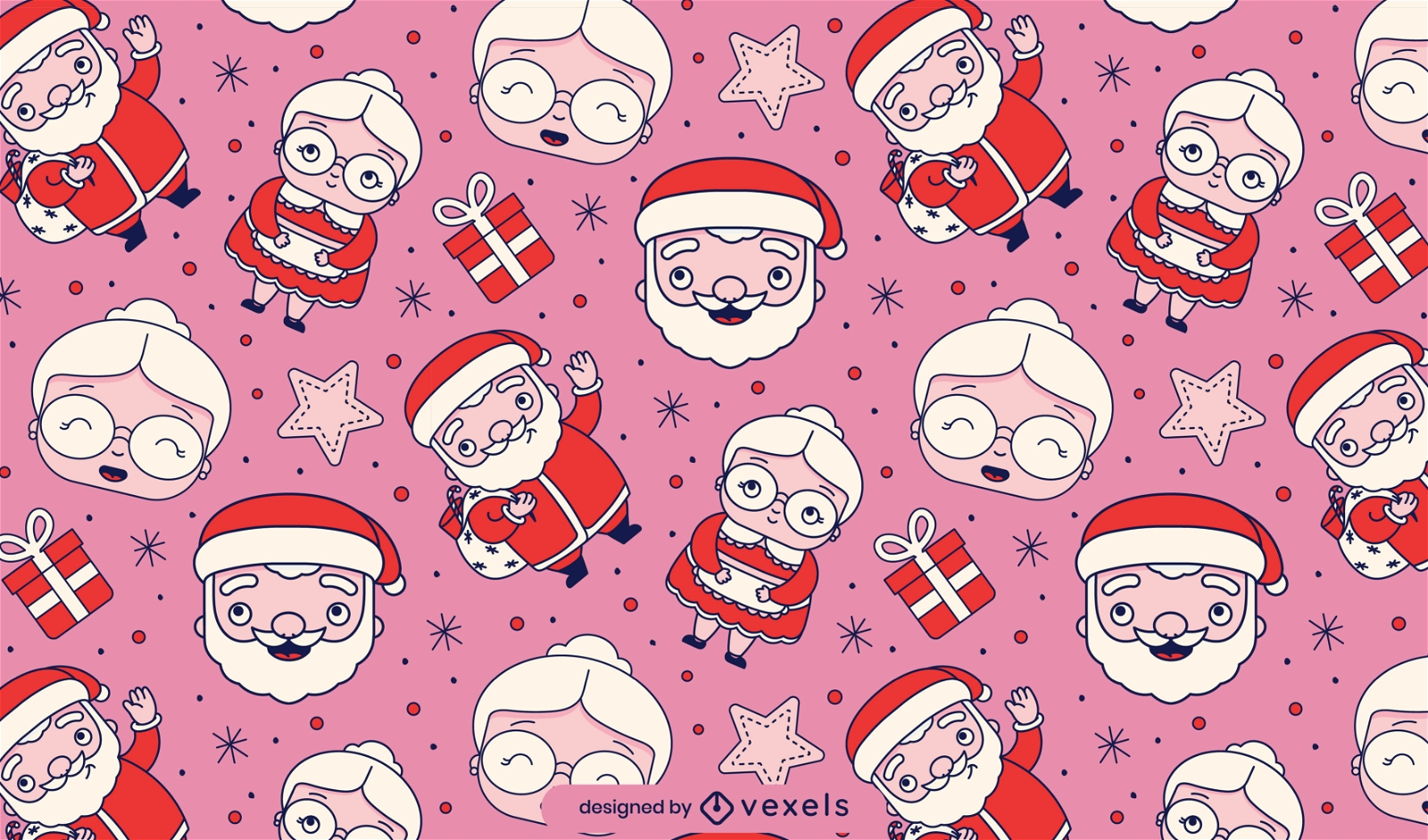 Weihnachtsmann-Musterdesign
