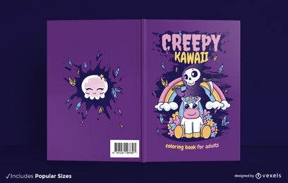 Spooky kawaii Halloween book cover design