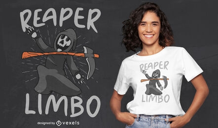 Design de camiseta limbo do Death Grim Reaper