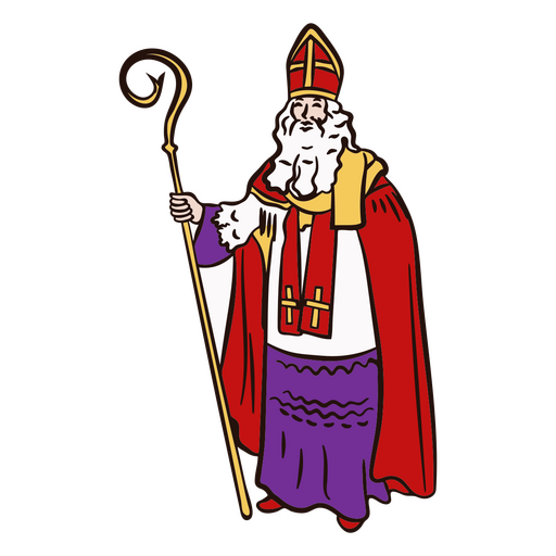 Papai Noel em traço de cor de fantasia de papa Desenho PNG