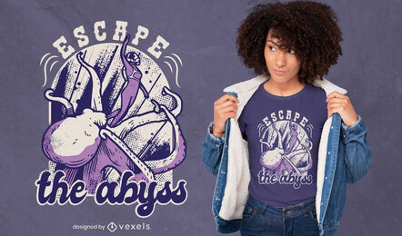 Scuba diving and octopus t-shirt design