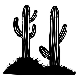 Kaktus in der Wüste ausgeschnittene Landschaft PNG-Design