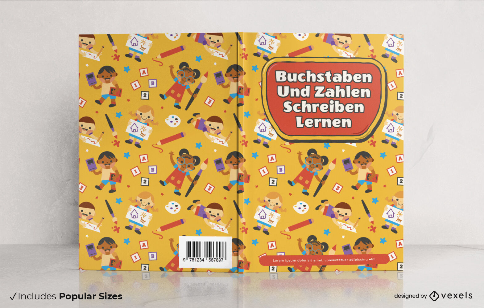 Great Learning German Book Cover Design Vector Download