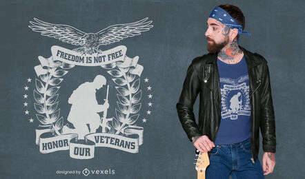 Veterans day soldier silhouette t-shirt design