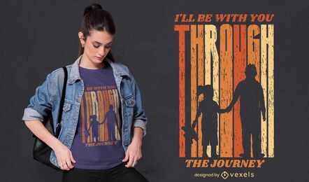 Father and daughter journey t-shirt design