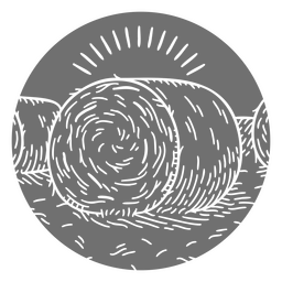 Elemento recortado del campo Bale Diseño PNG