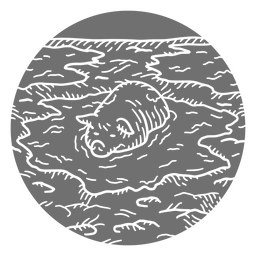 Cerdos en barro cortados Diseño PNG