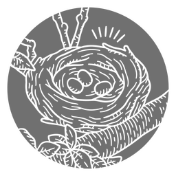 Bird nest natural element cut out PNG Design