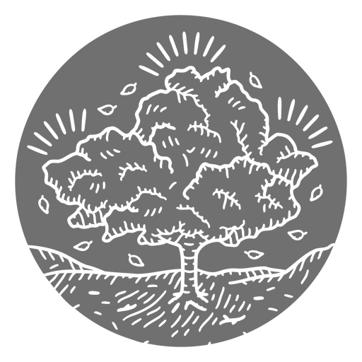 Natural tree element cut out PNG Design