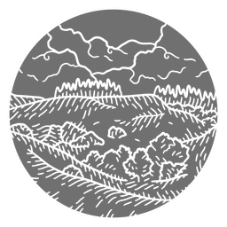 Grasland flache Landschaft ausgeschnitten PNG-Design
