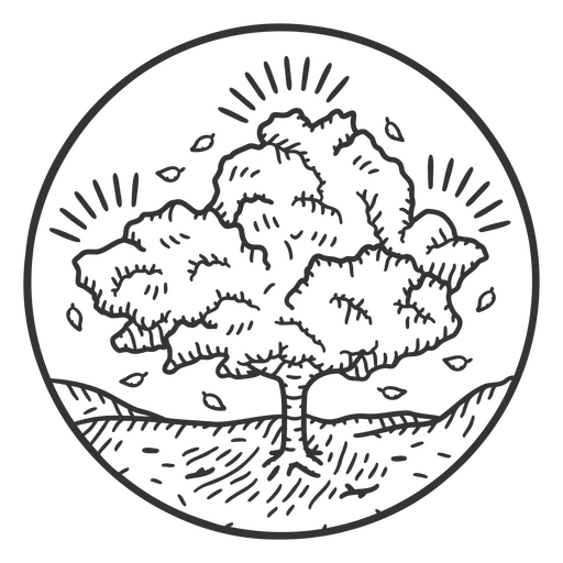 Natürlicher Baumelementstrich PNG-Design