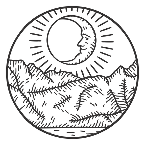 Design Png E Svg De Curso De Paisagem De Montanha E Noite Para Camisetas 2293