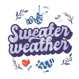 Sweater weather winter lettering quote PNG Design Transparent PNG