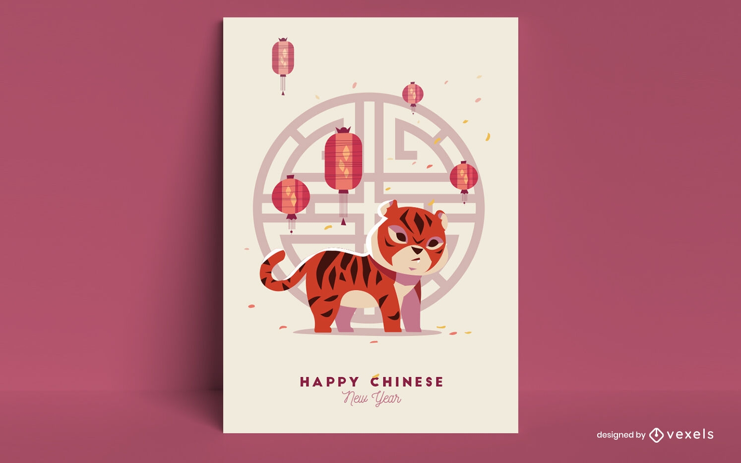 Tiger Chinese New Year poster template