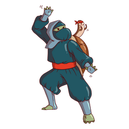 Personaje de dibujos animados de tortugas ninja Diseño PNG Transparent PNG