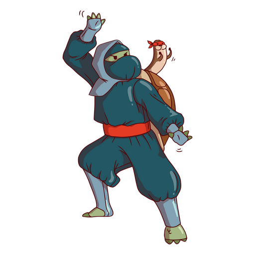 Personaje de dibujos animados de tortugas ninja Diseño PNG
