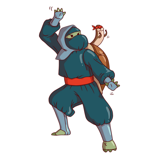 Zeichentrickfigur der Ninja-Schildkröte PNG-Design