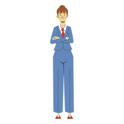 Mulher de terno azul Desenho PNG