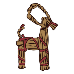 Wooden reindeer model PNG Design