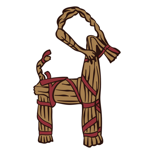 Modelo de rena de madeira Desenho PNG