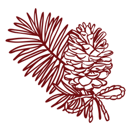 Elemento de piña deja trazo Diseño PNG