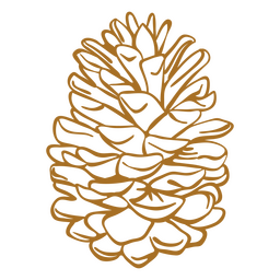 Solsticio de trazo de piña Diseño PNG