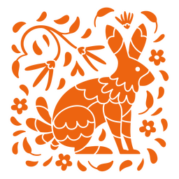 Day of the dead rabbit cut out PNG Design