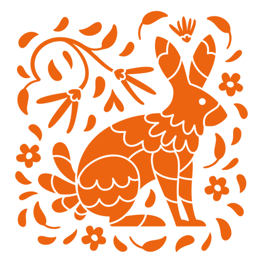 Día del conejo muerto recortado Diseño PNG
