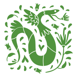 Día de la serpiente verde muerta recortada Diseño PNG Transparent PNG