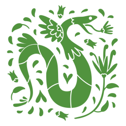 Dia da cobra verde morta cortada Desenho PNG