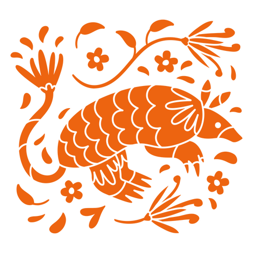 Day of the dead armadillo cut out PNG Design