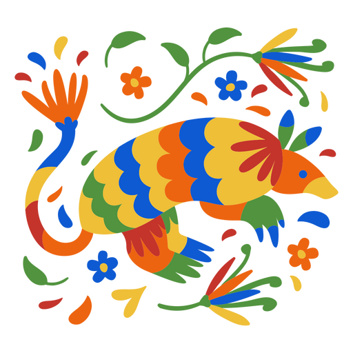 Día de los muertos armadillo plano Diseño PNG