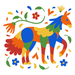 Day of the dead mythical animal flat