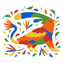 Day of the dead mythical bird flat