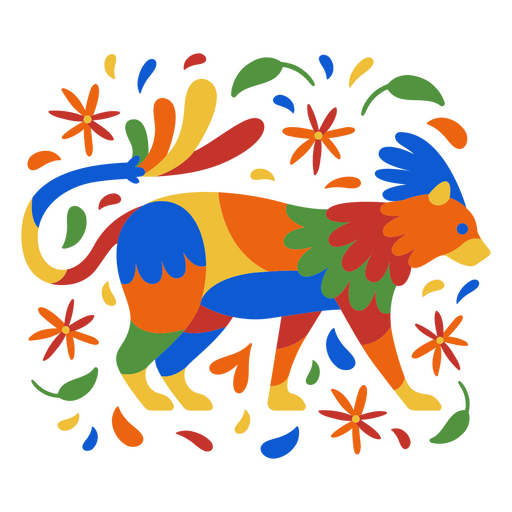 Day of the dead mythical cat flat PNG Design