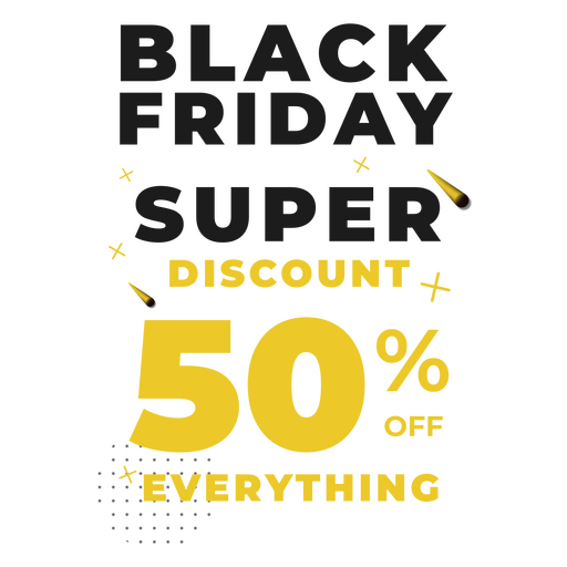 Black friday flat badge super discount PNG Design