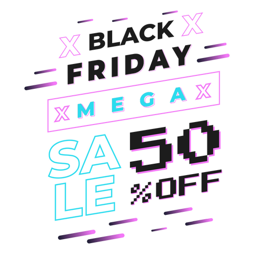 Pixel Black Friday Sale-Abzeichen PNG-Design