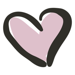 Aquarela de coração rosa Desenho PNG