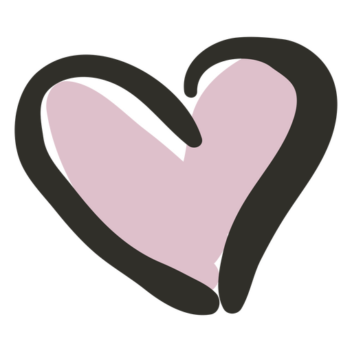 Acuarela de corazón rosa Diseño PNG