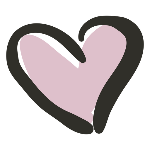 Pink heart watercolor