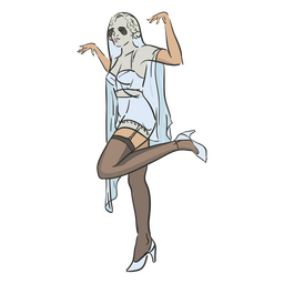 Pin Up Ghost Girl PNG Design